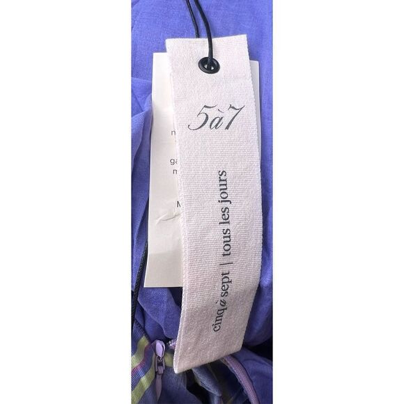 Cinq a Sept 5a7 Loise Purple Plaid MIDI Dress NWT Size 0 - Picture 10 of 10